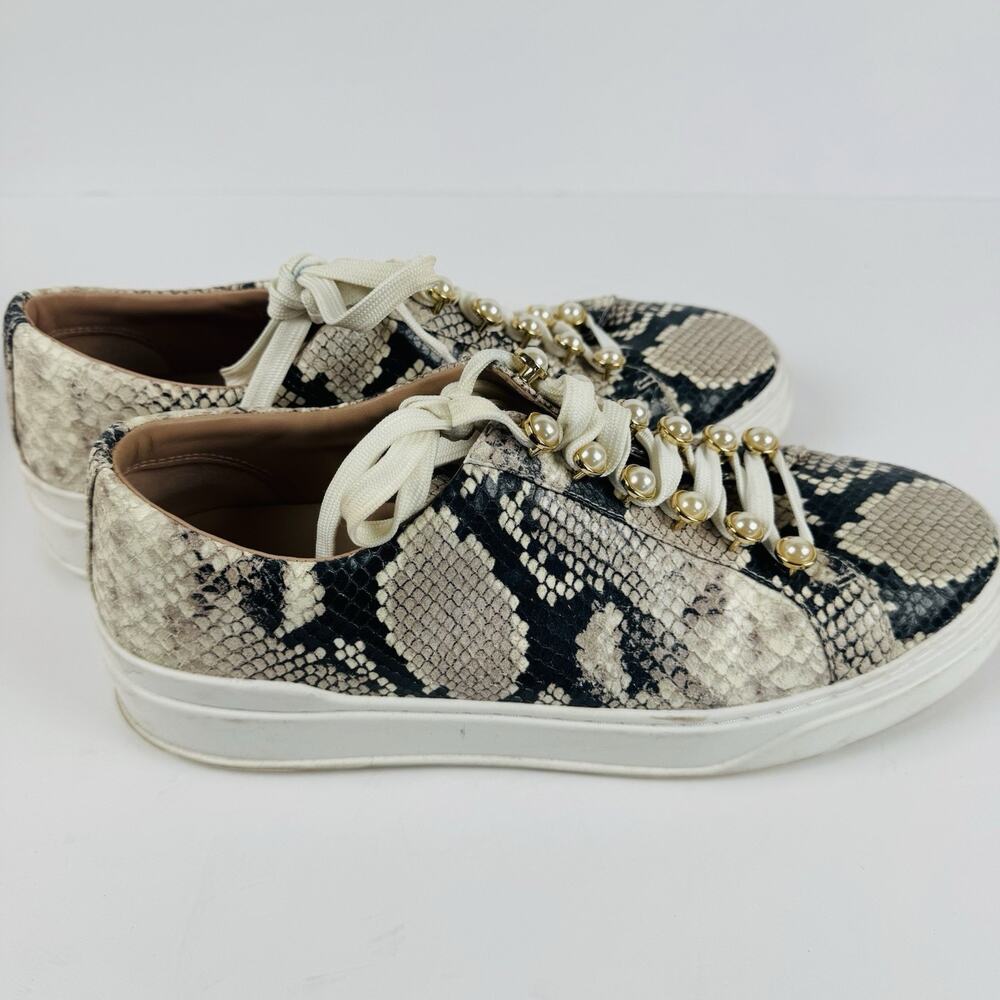 Stuart Weitzman Roccia Excelsa Python Pearl Sneakers Size 8.5 Boxed - Picture 8 of 11